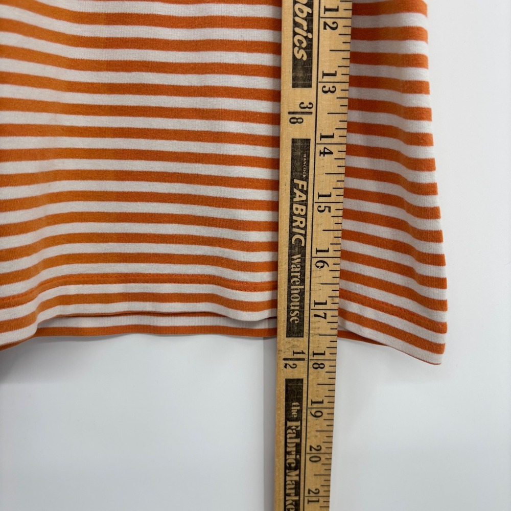 Ralph Lauren Kids Striped Short Sleeve T-Shirt Medium Orange White Pony Logo - Picture 11 of 11